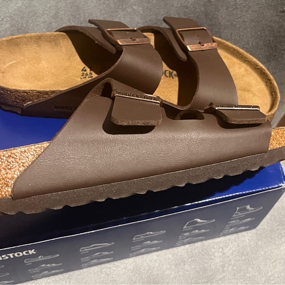 Birkenstock Women’s Arizona Sandals Birko-Flor Dark Brown Size 10US 41EU - Picture 7 of 16